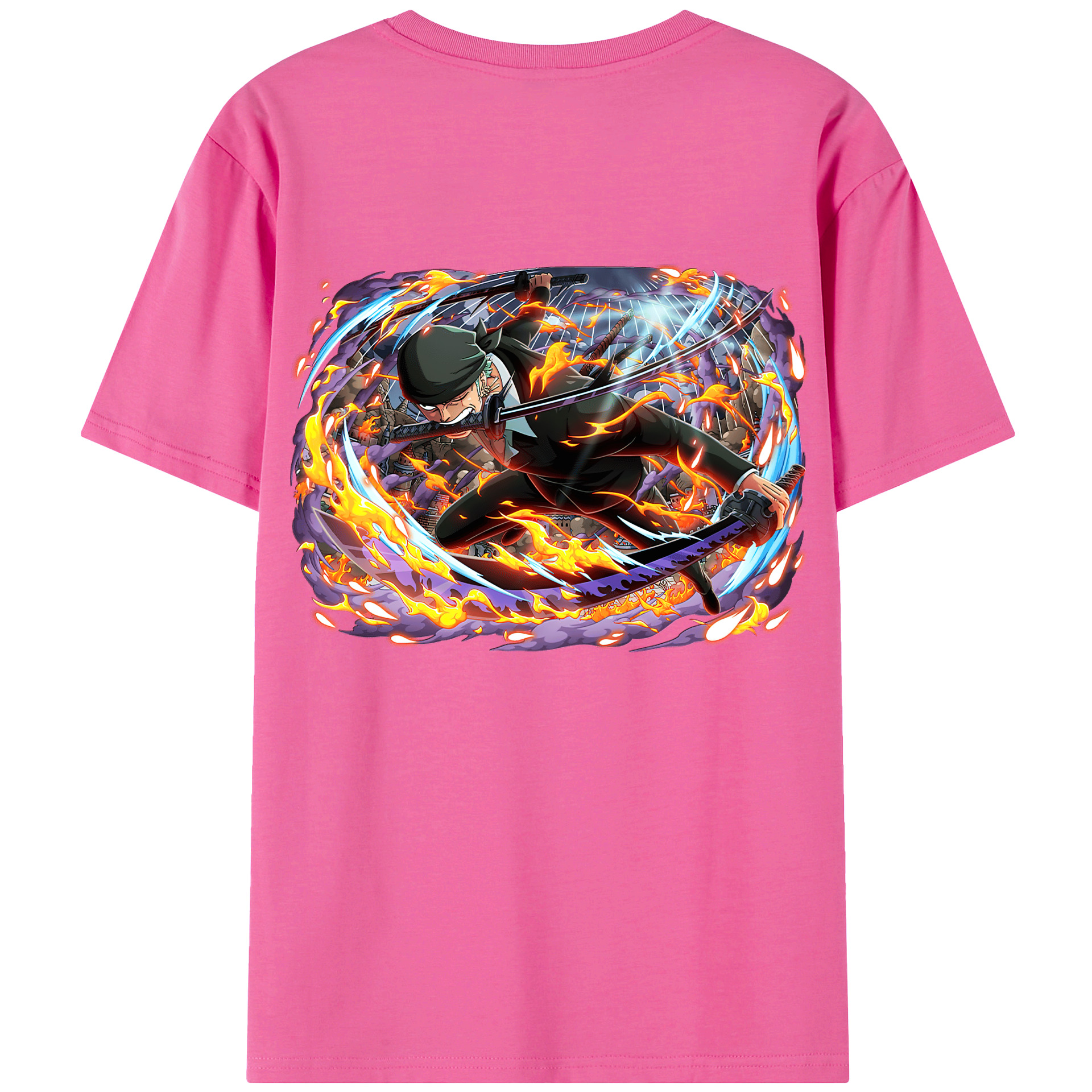ワンピース ロロノア・ゾロ ONE PIECE Roronoa Zoro レディース半袖Tシャツ(バックプリント)